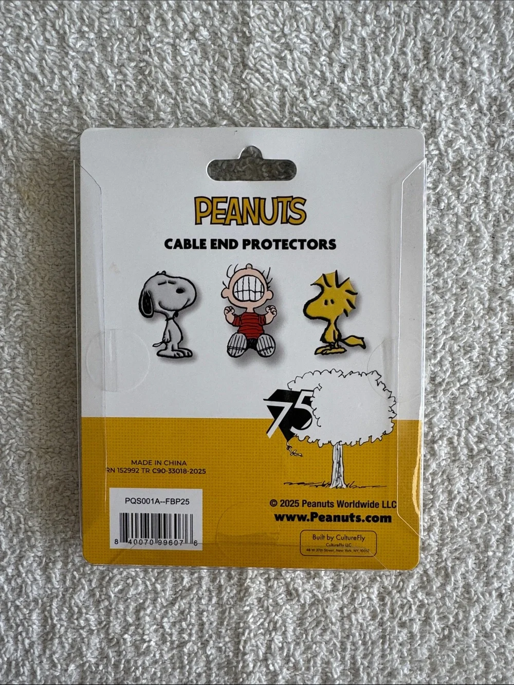 Peanuts Cable End Protectors - Snoopy & Woodstock (Yellow, White, Red)